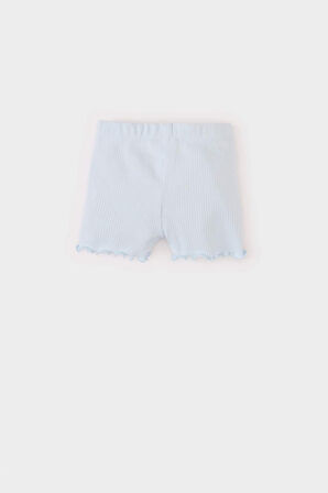 Kız Bebek Beli Lastikli Fitilli Kaşkorse Şort
