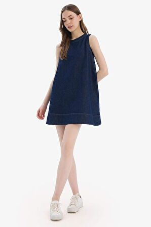Fashion Fit Yumuşak Jean Elbise