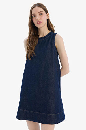 Fashion Fit Yumuşak Jean Elbise