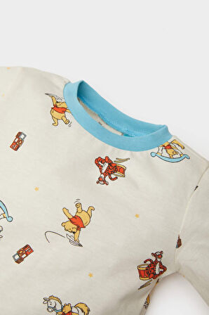 DeFacto Erkek Bebek Pijama Takımı Disney Winnie The Pooh Penye Uzun Kollu Üst Beli Lastikli Uzun Alt E0755A525SPER233