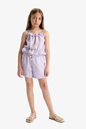 DeFacto Kız Çocuk Desenli Askılı Bluz D7632A825SMPR67