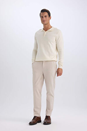 DeFacto Jogger Düz Paça Her Yöne Esneyen Yazlık Kumaş Pantolon T6317AZ25SPBG609