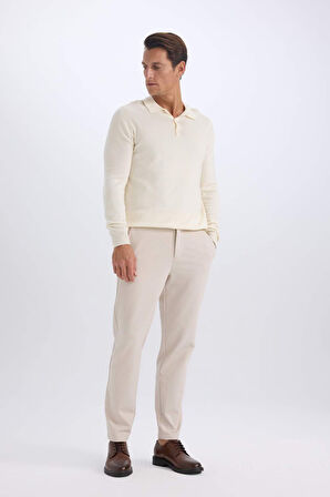 DeFacto Jogger Düz Paça Her Yöne Esneyen Yazlık Kumaş Pantolon T6317AZ25SPBG609
