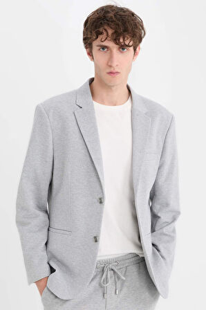 Slim Fit Dar Kesim Astarlı Blazer Ceket