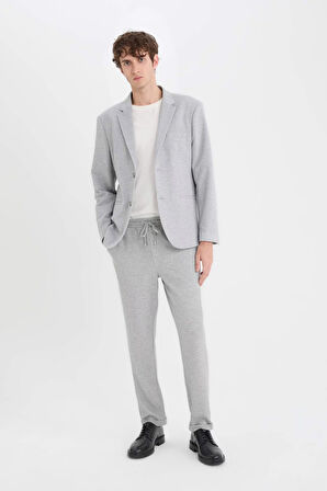 Slim Fit Dar Kesim Astarlı Blazer Ceket