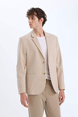 DeFacto Slim Fit Dar Kesim Astarlı Blazer Ceket N0503AZ25SPBG224