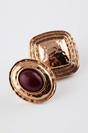 Kadın 2'li Gold Küpe