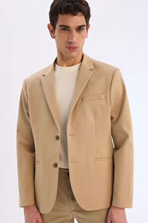 Slim Fit Dar Kesim Astarlı Blazer Ceket
