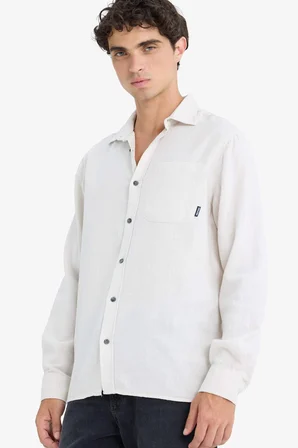 DeFacto %100 Pamuk Regular Fit Basic Düz Uzun Kollu Gömlek D7079AX25SPGR492