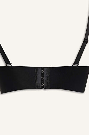 DeFacto Push Up Micro Dolgulu Push Up Straplez Sütyen-Fall in Love C1526AX25SPBK81