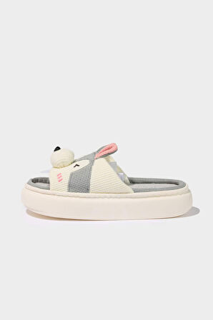 DeFacto Kadın Tavşan Figürlü Düz Taban Ev Terliği E2281AX24WNKR1