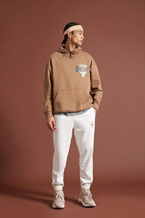 DeFactoFit NBA Chicago Bulls Standart Fit Cepli Esnek Bantlı Paça Jogger Eşofman Altı D3244AX24WNBG662