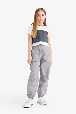 Kız Çocuk Paraşüt Jogger Paça Pantolon