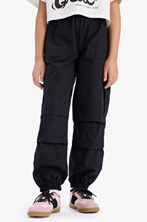 DeFacto Kız Çocuk Paraşüt Kargo Jogger Paça Pantolon E0162A825SMBK27