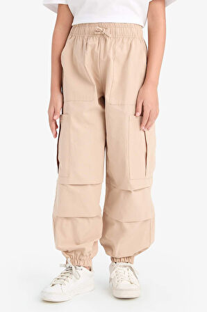 Kız Çocuk Paraşüt Kargo Jogger Paça Pantolon