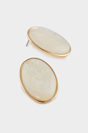 Kadın Gold Detaylı Halka Küpe