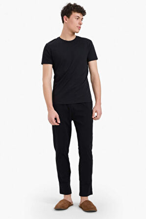 Regular Fit Basic Düz Cepli Pijama Altı