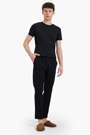 Regular Fit Basic Düz Cepli Pijama Altı