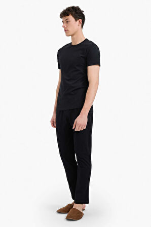 Regular Fit Basic Düz Cepli Pijama Altı