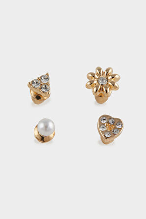 Kadın 6'lı Gold Küpe