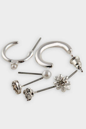 Kadın 6'lı Silver Küpe