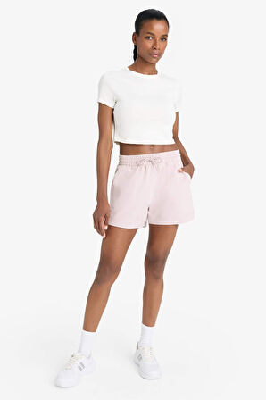 DeFactoFit Standart Fit Sporcu Kısa Paça Basic Düz Şort