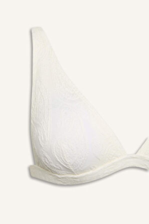 Regular Fit Brode Bikini Üstü-Fall in Love