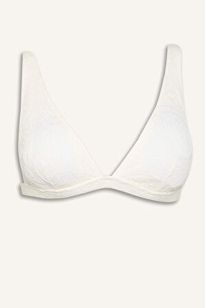 Regular Fit Brode Bikini Üstü-Fall in Love