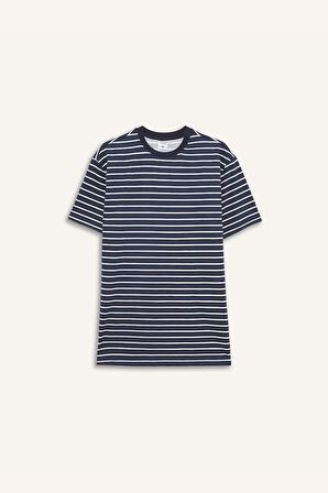Pijama Takımı Regular Fit Çizgili Kısa Kollu Üst Uzun Alt
