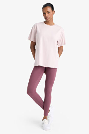 DeFactoFit  Comfort Fit Bisiklet Yaka Basic Düz Sporcu Kısa Kollu Tişört E3494AX25SMPR328