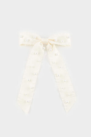 Kadın Dantel Görünümlü İncili Çıtçıtlı Toka