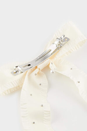 Kadın Dantel Görünümlü İncili Çıtçıtlı Toka