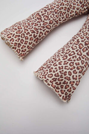 DeFacto Kız Bebek Leopar Desenli Fitilli Kaşkorse Tayt E5105A525SPER120