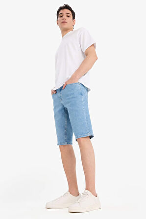 Regular Fit Jean Bermuda Şort