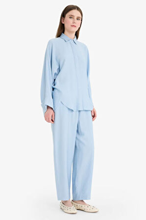 DeFacto Harem Keten Karışımlı Geniş Paça Pantolon D9732AX25SMBE196