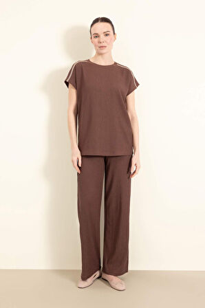 DeFacto Regular Fit Bisiklet Yaka Bürümcük Kısa Kollu Tişört E1639AX25SPBN320