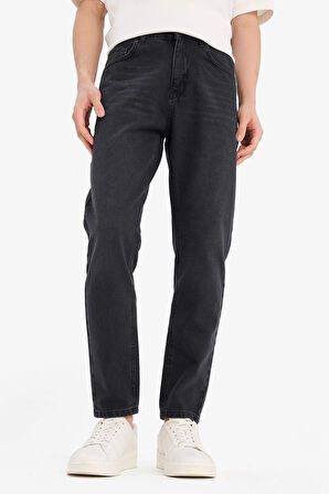 DeFacto %100 Pamuk 90's Slim Fit Dar Kalıp Yüksek Bel Dar Paça Jean Pantolon D6612AX25SPNM40