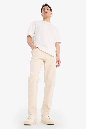 DeFacto Slim Tapered Fit Dar Kalıp Normal Bel Daralan Paça Jean Pantolon C9743AX25SPBG714