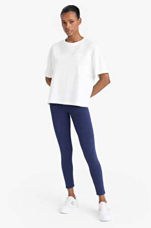 DeFactoFit NBA Brooklyn Nets Oversize Geniş Kalıp Bisiklet Yaka Baskı Sporcu Kısa Kollu Tişört E2345AX25SMER105