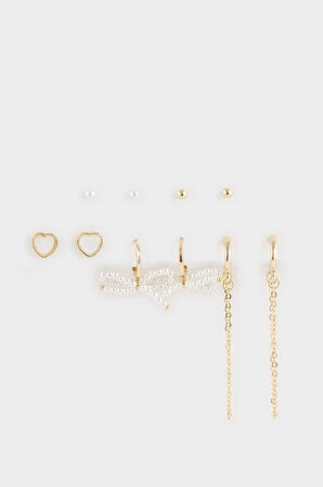 DeFacto Kadın 5'li Gold Küpe F0743AXNSKR1