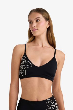 DeFacto Regular Fit Nakışlı Bikini Üstü E3284AX25SMBK81