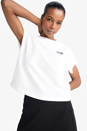 DeFactoFit NBA New York Knicks Bisiklet Yaka Sporcu Kısa Kollu Tişört E2363AX25SMER105