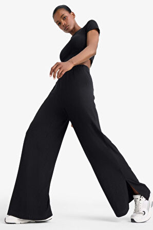 DeFactoFit Wide Leg Cepli Geniş Paça Uzun Sporcu Pantolon