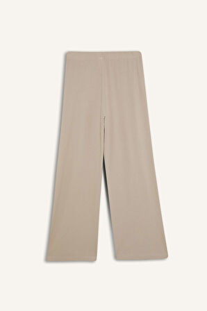 DeFactoFit Wide Leg Cepli Geniş Paça Yırtmaçlı  Uzun Sporcu Pantolon