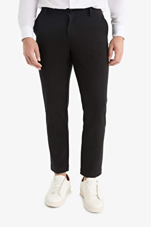 Tailored Fit Düz Paça Her Yöne Esneyen Yumuşak Tuşe Cepli Pantolon