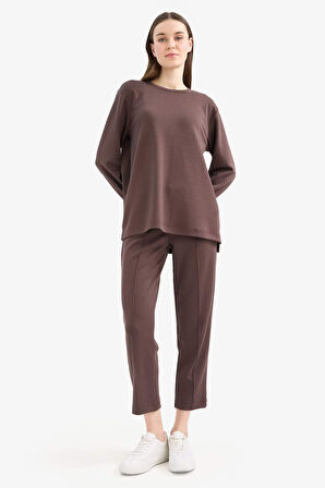Regular Fit Esnek Belli Cepli Basic Düz Pantolon