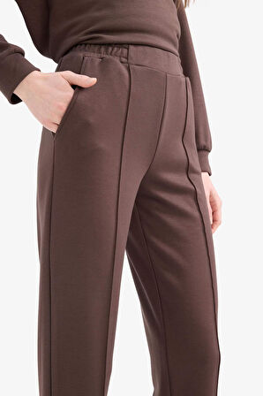 Regular Fit Esnek Belli Cepli Basic Düz Pantolon