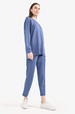Regular Fit Esnek Belli Cepli Basic Düz Pantolon