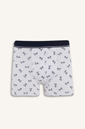 Regular Fit Desenli 3'lü Boxer