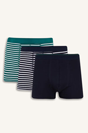 Regular Fit Çizgili 3'lü Boxer